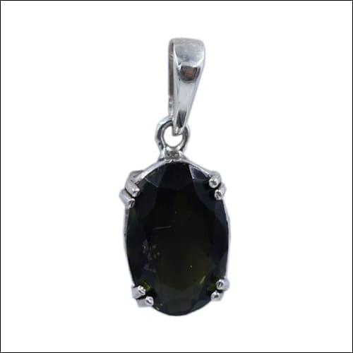 Stunning Moldavite 925 Silver Gemstone Pendant showcasing a vibrant green Moldavite stone set in elegant 925 silver.