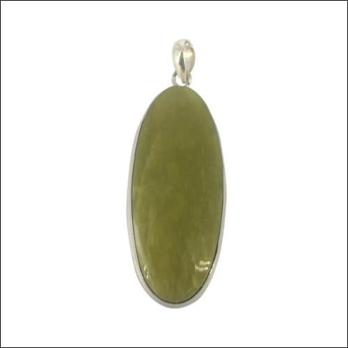 Stunning Serpentine Stone Faceted 925 Silver Oval Gemstone Pendant showcasing intricate craftsmanship and vibrant green hues.