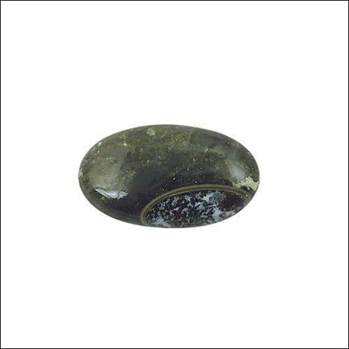 A stunning black fossil loose gemstone showcasing intricate patterns, perfect for unique jewelry designs.