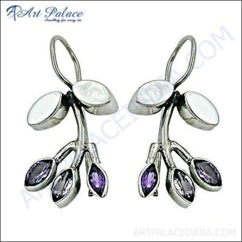 Stylish amethyst silver earrings featuring elegant design and high-quality craftsmanship, perfect for any occasion.