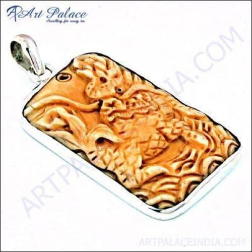 Stylish Cool Bone Silver Pendant Jewelry showcasing a unique bone design with a polished silver finish, perfect for any occasion.