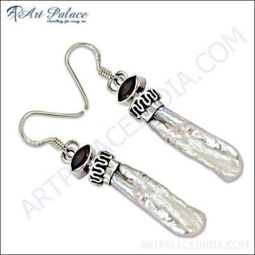 Stylish Fancy Silver Earrings showcasing intricate design and elegant finish, perfect for trendy fashion jewelry lovers.