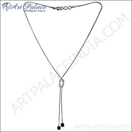 Stylish Iolite Silver Necklace featuring deep blue iolite gemstones set in a delicate sterling silver chain, showcasing elegance and sophistication.