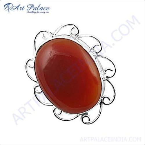 Stylish red onyx gemstone silver brooch showcasing intricate design and craftsmanship, perfect for adding elegance to any outfit.