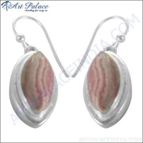 Stylish silver gemstone earrings featuring intricate design and sparkling gemstones, perfect for elegant occasions.