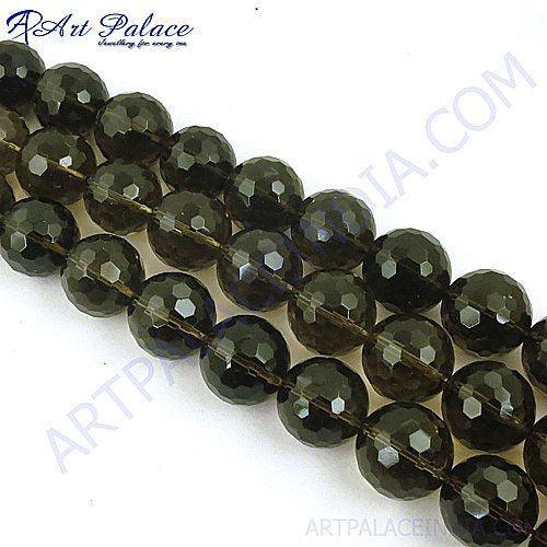 Stylish Smokey Quartz Gemstone Beads Strands showcasing earthy tones and transparent hues, perfect for elegant jewelry designs.
