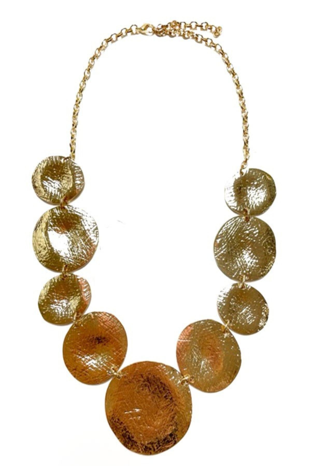 A stylish Textured Linked Chain Necklace featuring double plating and a lobster claw clasp, elegantly displayed on a neutral background.