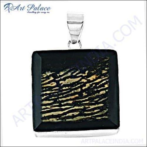 Top Quality Gemstone Silver Pendant featuring a unique horn design, showcasing vibrant gemstones set in silver.