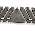 Triangle Stick Bracelet 7509A made from sustainably sourced wood with a black satin finish, featuring a unique design and essential oil diffuser capability.