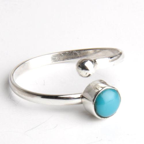 Elegant Turquoise Gemstone 925 Silver Ring showcasing a vibrant turquoise stone set in high-quality sterling silver.