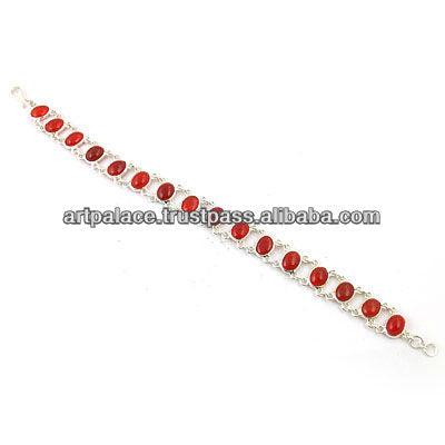 Valuable 925 Sterling Silver Cornileon Gemstone Bracelet showcasing vibrant gemstones and intricate silver design.
