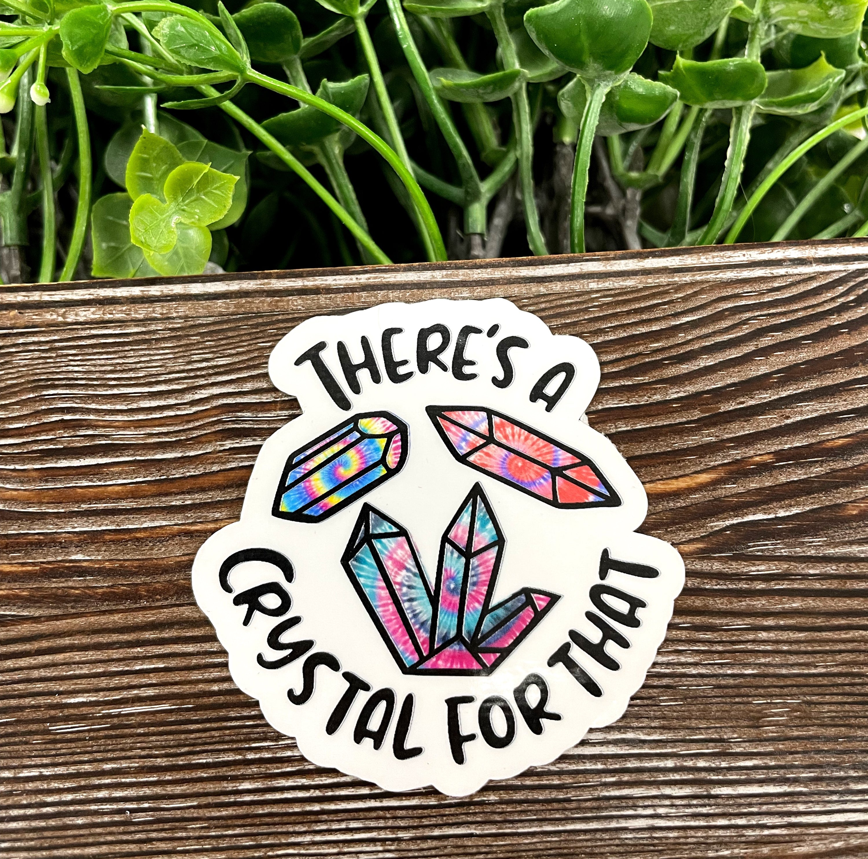 Colorful Crystal Sticker showcasing various crystal designs on a smooth surface, ideal for personalizing items.