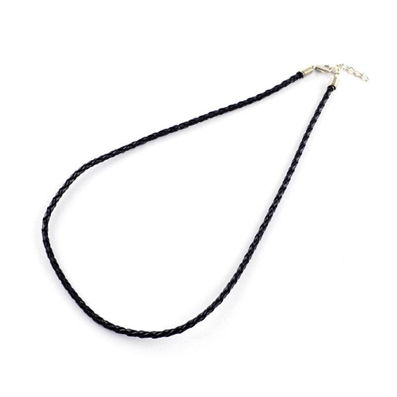 Handmade guitar pick necklace featuring a colorful pendant on a leather cord, perfect for music lovers.