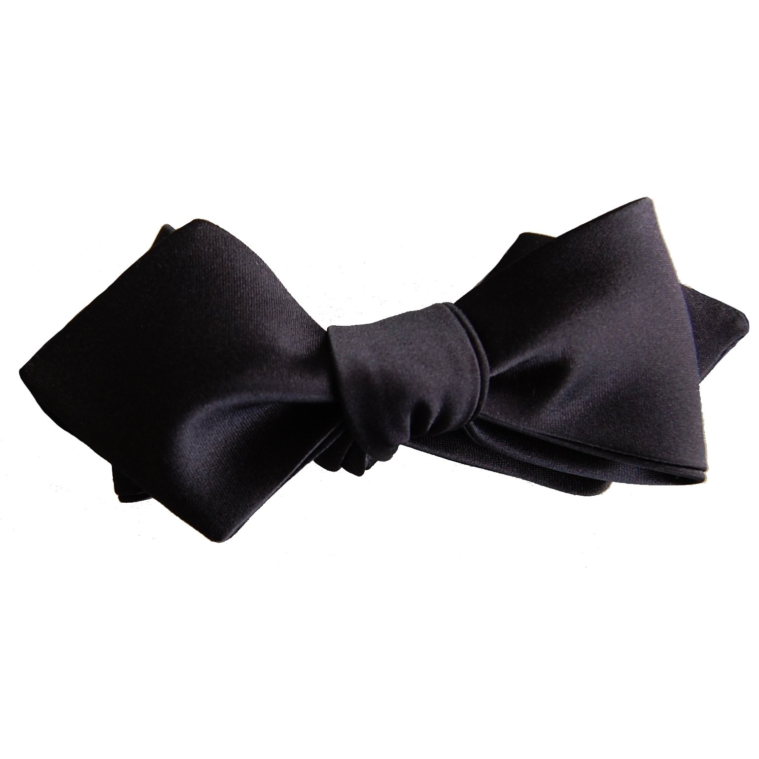 Black Diamond Point Bow Tie featuring a diamond point design, perfect for formal occasions.
