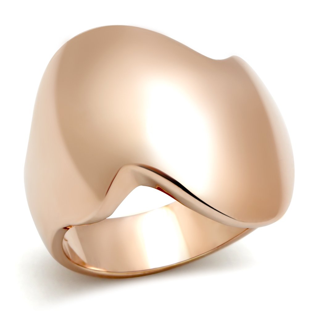 GL160 IP Rose Gold Brass Ring showcasing its elegant design and luxurious finish.