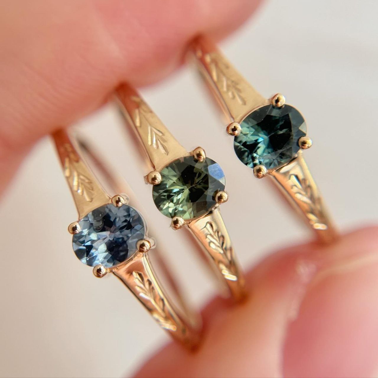 Gold plated silver ring featuring a natural green moss agate stone in an elegant oval shape, perfect for daily wear.