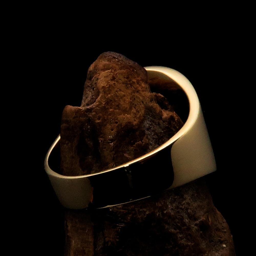 Men's National Flag Ring New Zealand made of solid brass with high polish and enamel detailing, showcasing the New Zealand flag.