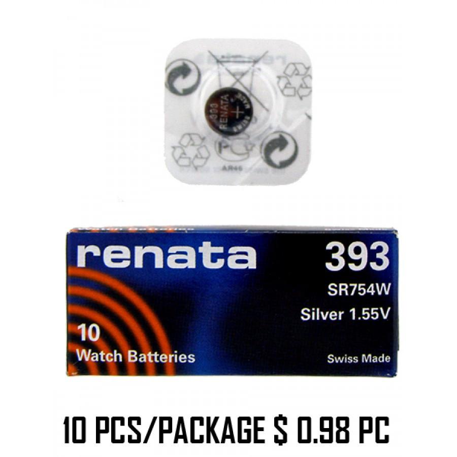 A pack of 10 high-quality watch batteries, model 393-B, designed for reliable and long-lasting power for various watch types.