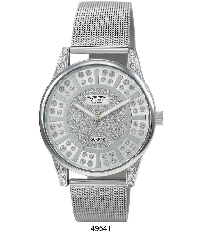 4954 Mesh Band Watch featuring a luxe mesh band and sparkling glitter dial, perfect for stylish women.