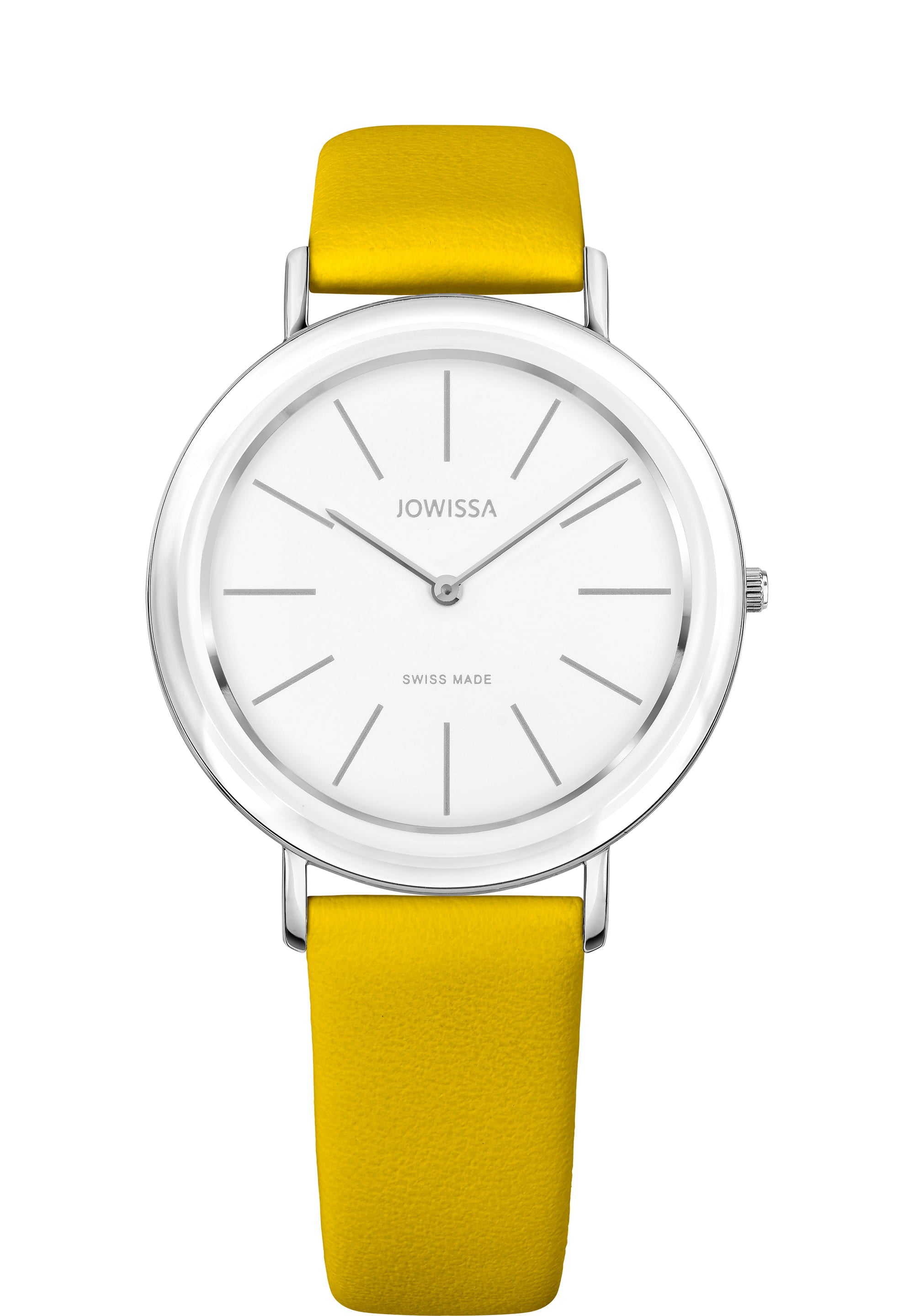 Alto Swiss Ladies Watch J4.382.L featuring a stainless steel case, enamelled dial, and genuine leather strap.