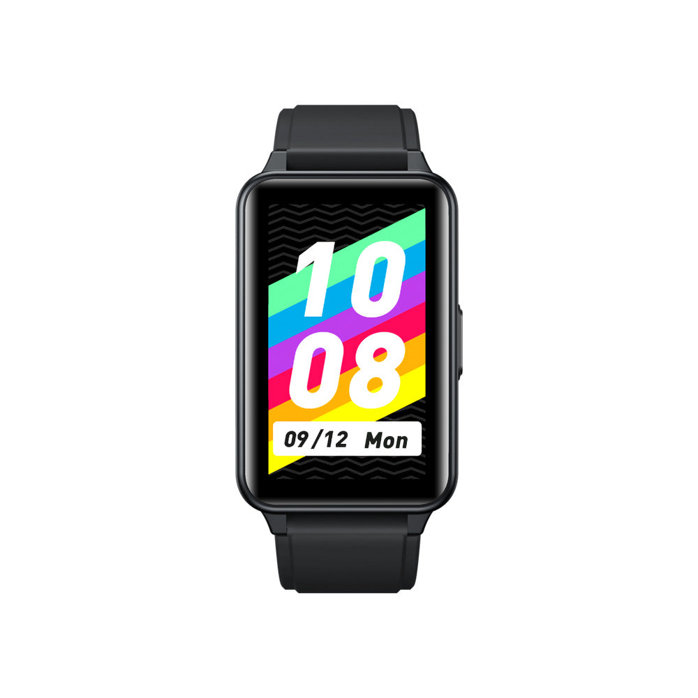 Blood Oxygen Heart Rate Monitoring Smart Bracelet in black color with a sleek design and HD touch screen.