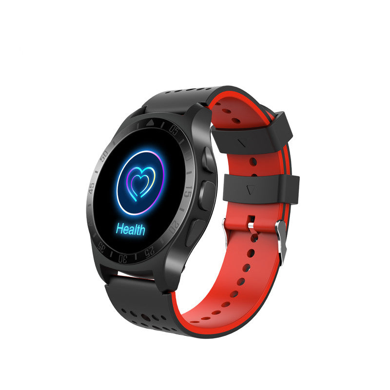 Bluetooth Heart Rate Watch with silicone wristband in blue, featuring a 1.3-inch touchscreen display.