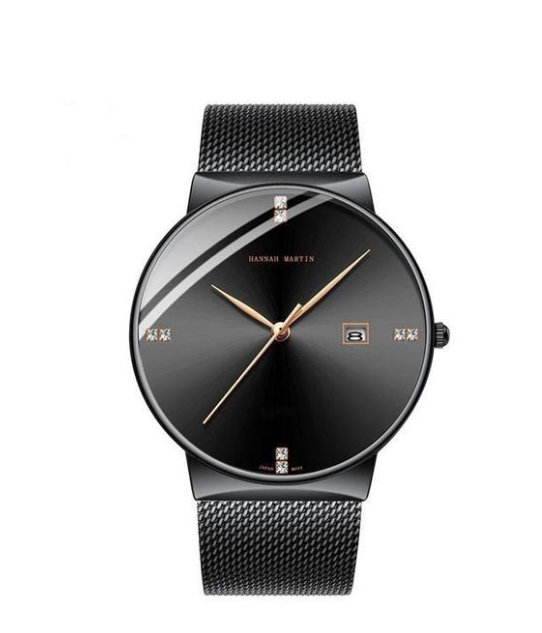 Business Casual Stainless Steel Quartz Watch for Men with round dial and stainless steel strap, showcasing its elegant design and features.