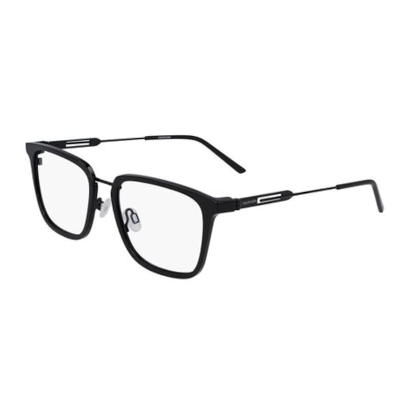 Calvin Klein CK19718F-001 Men Black Square Metal Frame with 53mm Lens, showcasing a sleek design and modern style.