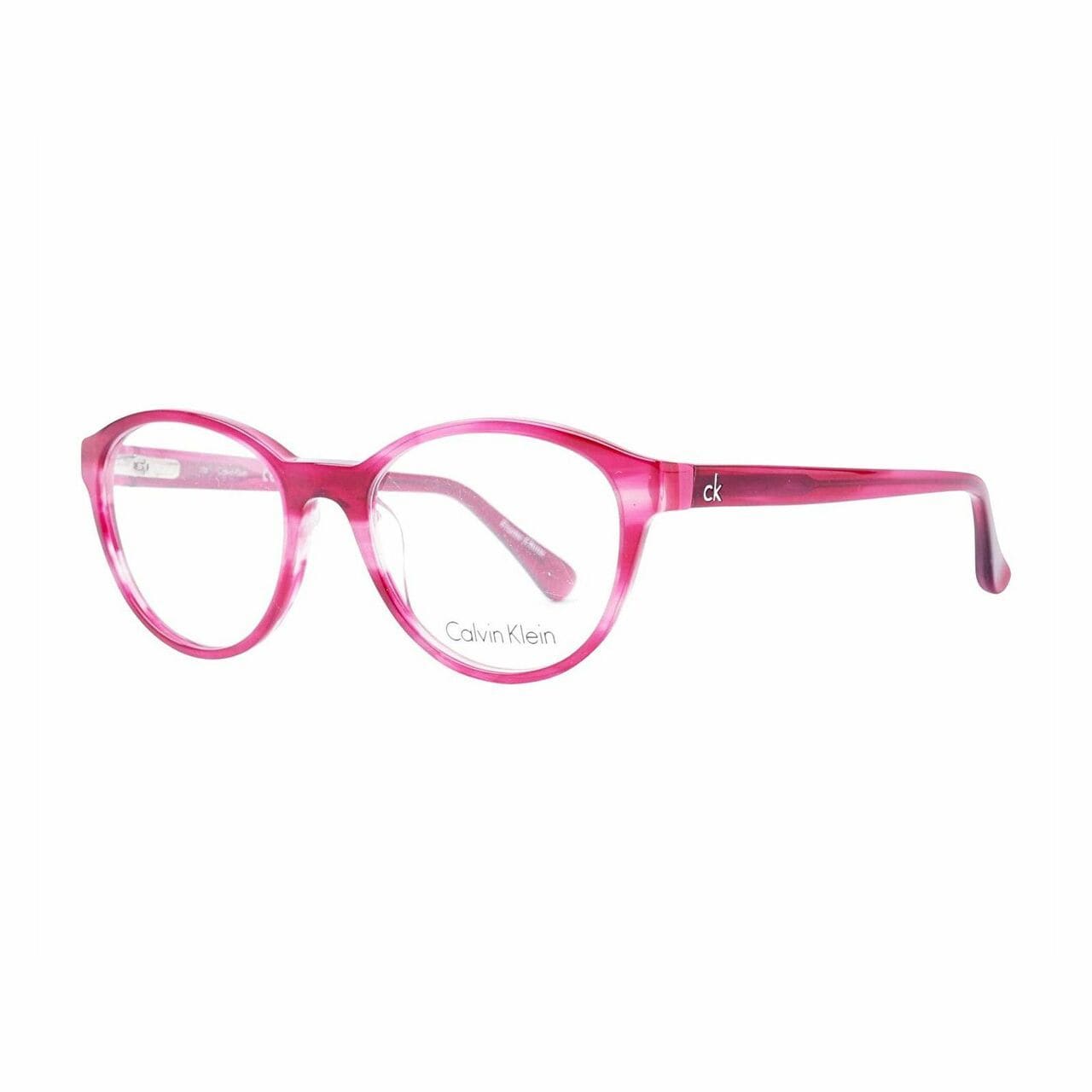 Calvin Klein CK-5881-611 Rose Bouquet Oval Women's Plastic Eyeglasses showcasing elegant design and rose bouquet color.