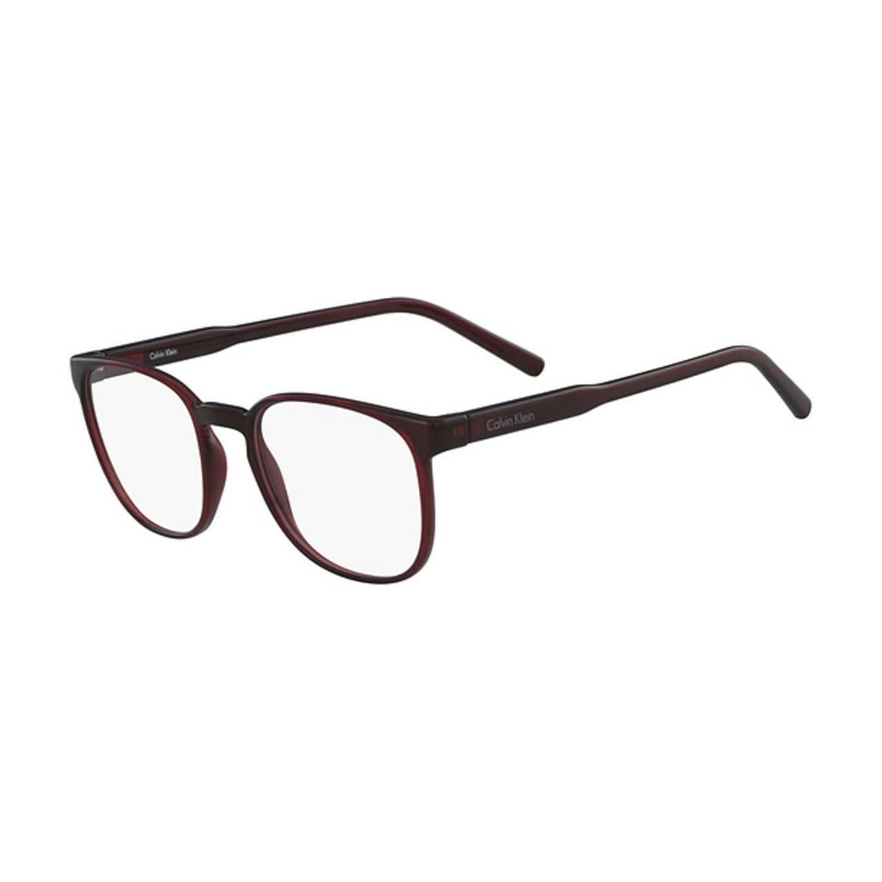 Calvin Klein CK-5993-615 Red Round Plastic Unisex Eyeglasses showcasing a bold red frame and round shape.