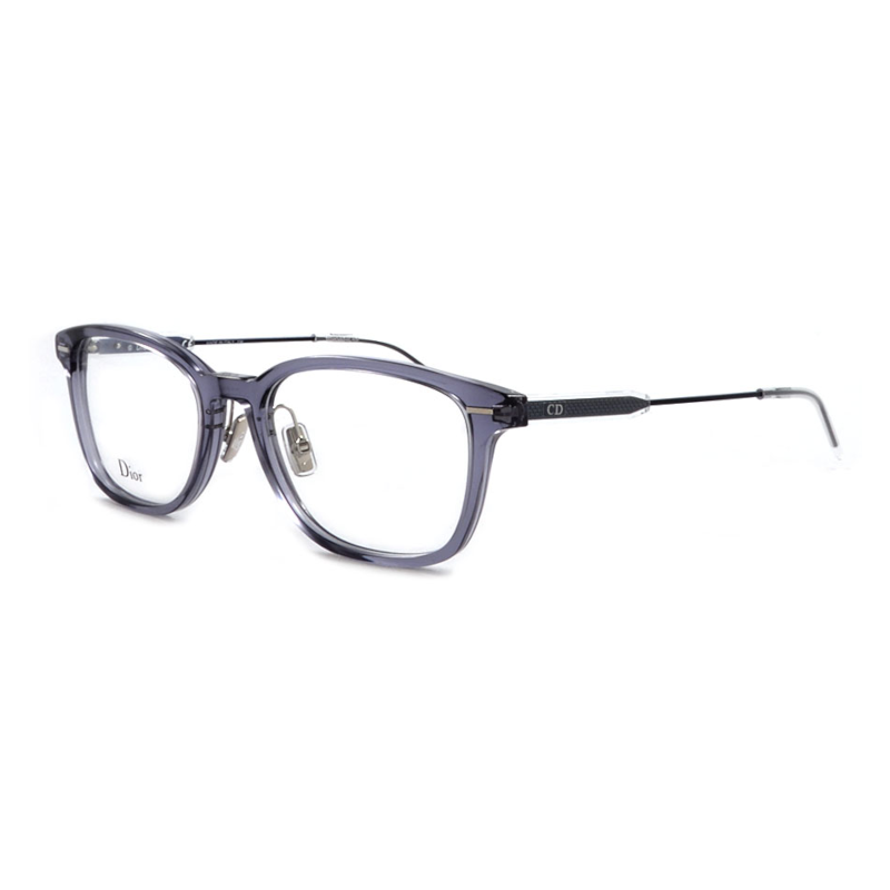 Christian Dior Black Tie 237-PJP Men's Blue Square Acetate Frame 54mm eyeglasses with demo lenses, stylish and modern design.