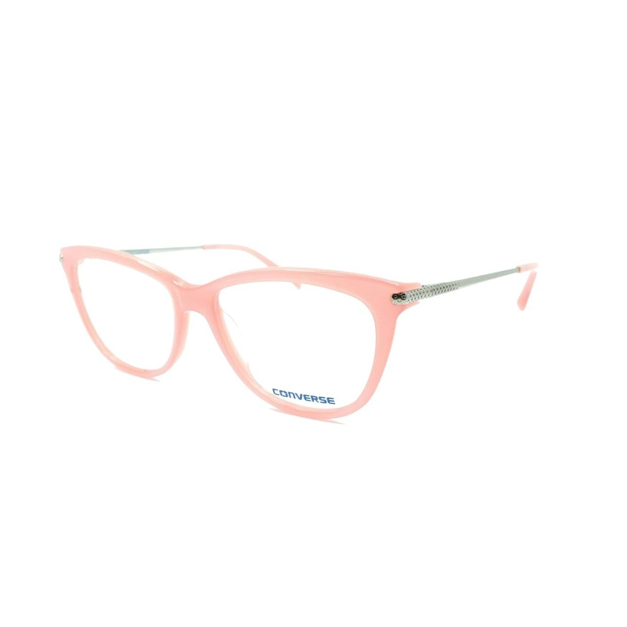 Converse A222 Pink Cat-Eye Women's Acetate Eyeglasses showcasing a stylish pink frame and cat-eye shape.