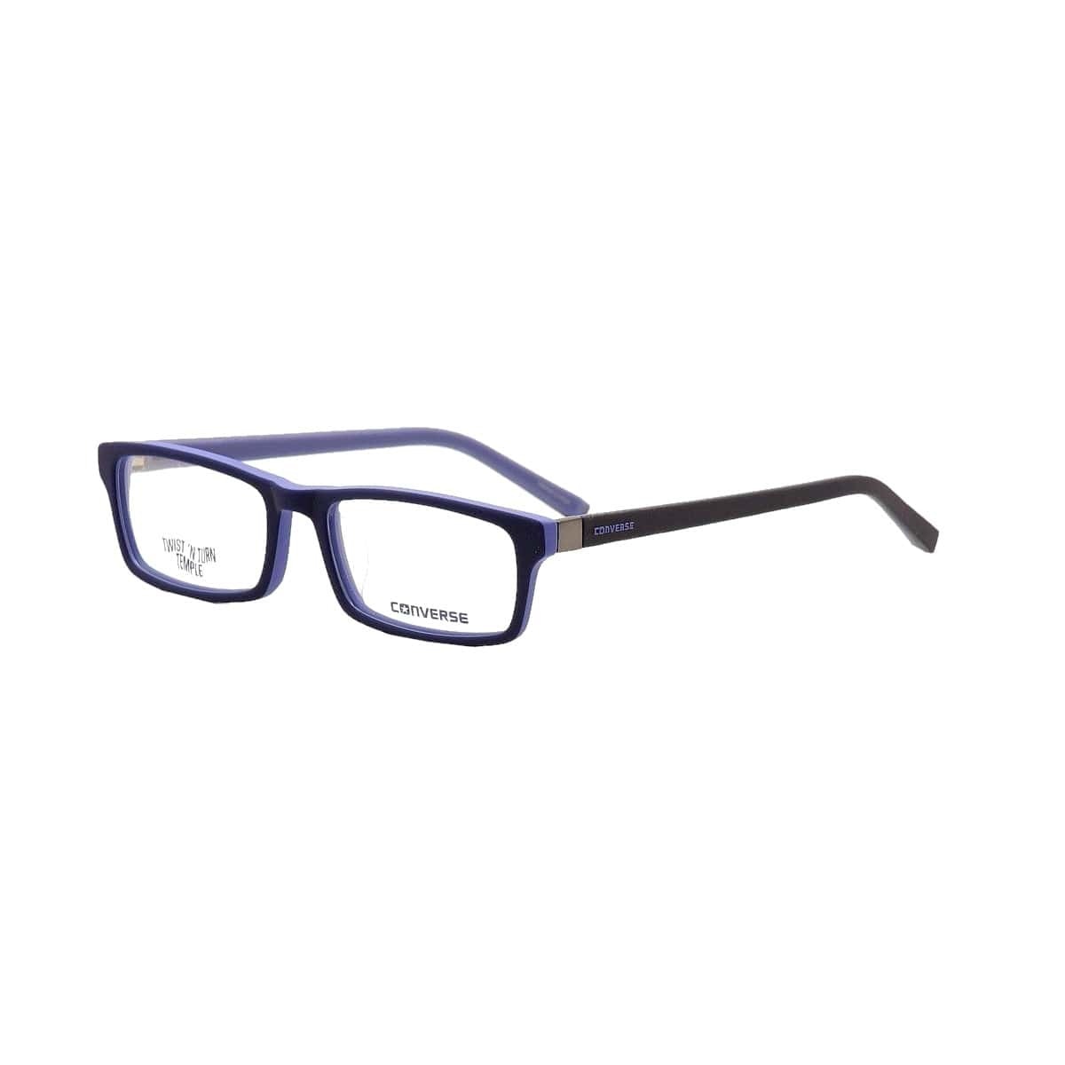 Converse Q039 Blue Rectangular Men's Acetate Eyeglasses showcasing a stylish blue frame with a rectangular shape.