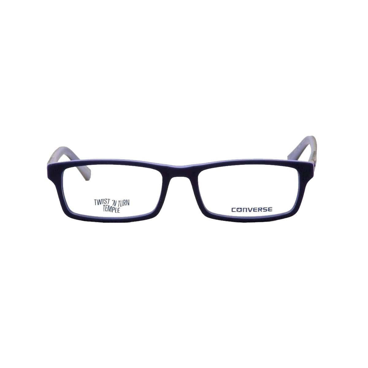 Converse Q039 Blue Rectangular Men's Acetate Eyeglasses showcasing a stylish blue frame with a rectangular shape.