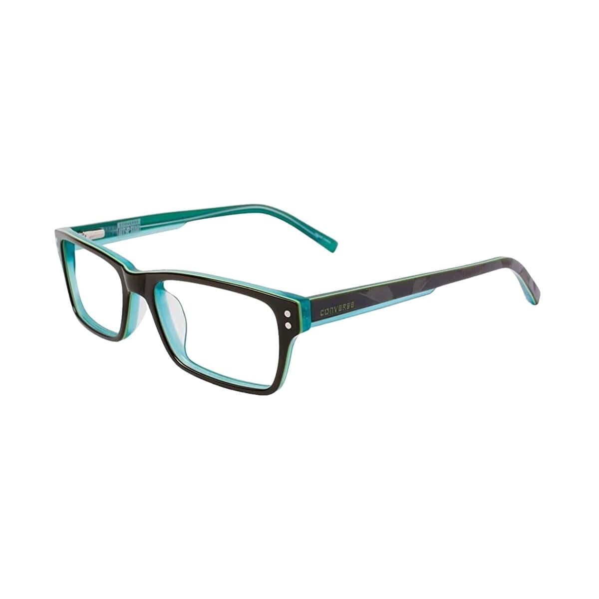 Converse Q040 UF Brown Square Men's Acetate Eyeglasses with a full square frame design, showcasing the brown acetate material and sleek saddle bridge.