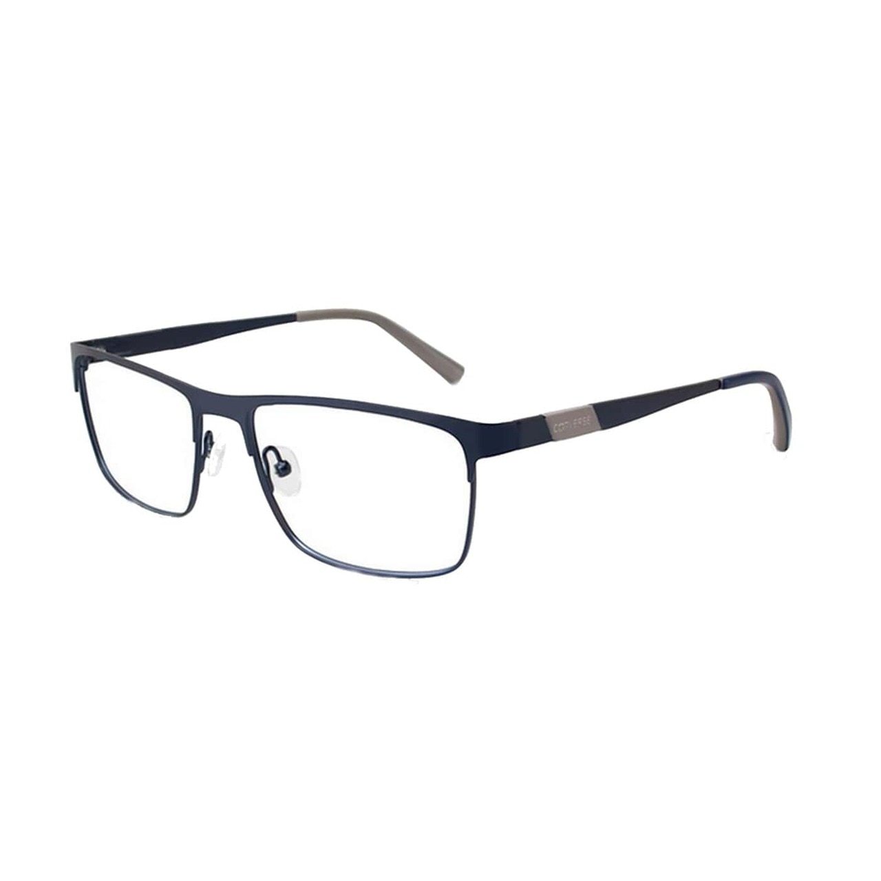 Converse Q051 Navy Square Men's Metal Eyeglasses with a stylish full-rim design, showcasing a navy color and metal frame.