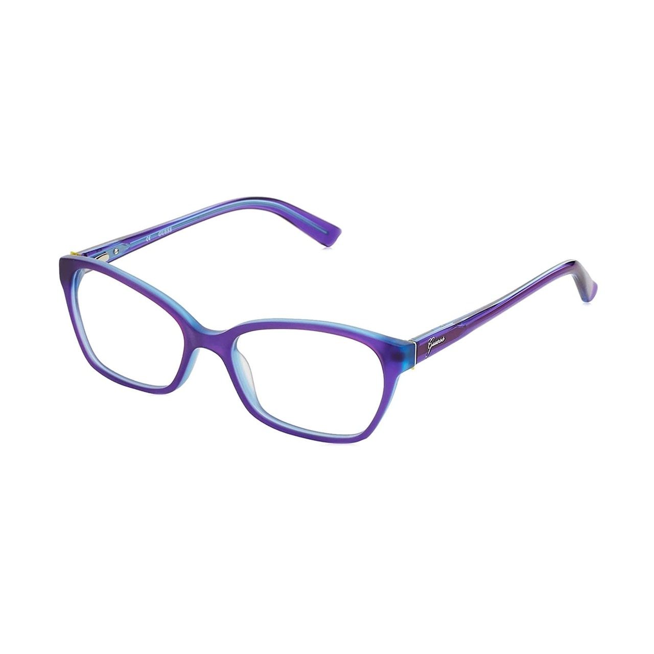 Guess GU-2466-PRBL Purple Square Women's Acetate Eyeglasses with stylish design and comfortable fit.
