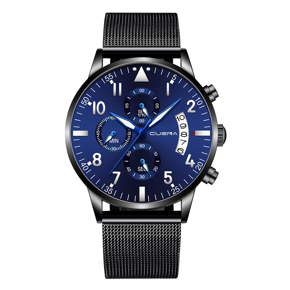 High quality quartz wrist watch for young men with stainless steel band and case, featuring a stylish design and water-resistant capability.