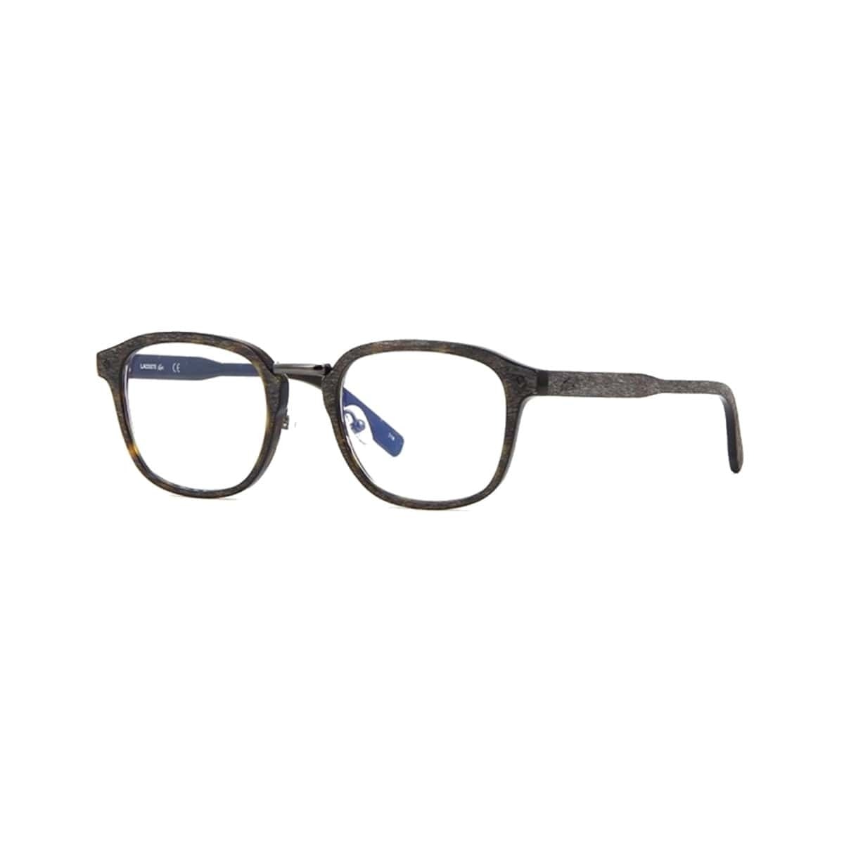 Lacoste L2831-220 Tortoise Rectangular Men's Acetate Eyeglasses showcasing a stylish tortoise frame and rectangular lenses.