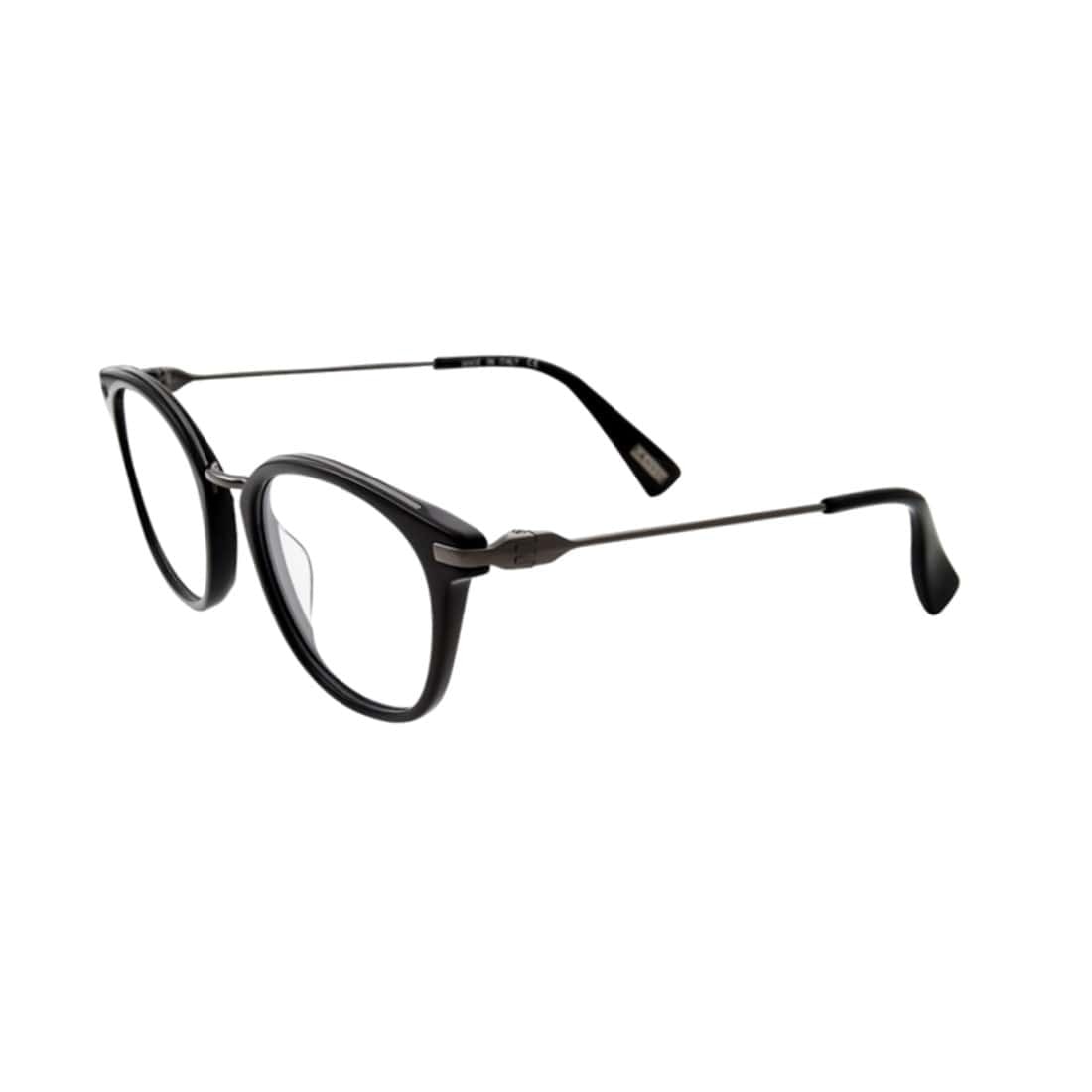 Lanvin VLN 085M-0568 Black Square Unisex Acetate Eyeglasses with 50mm lens, showcasing a stylish full-rim design.