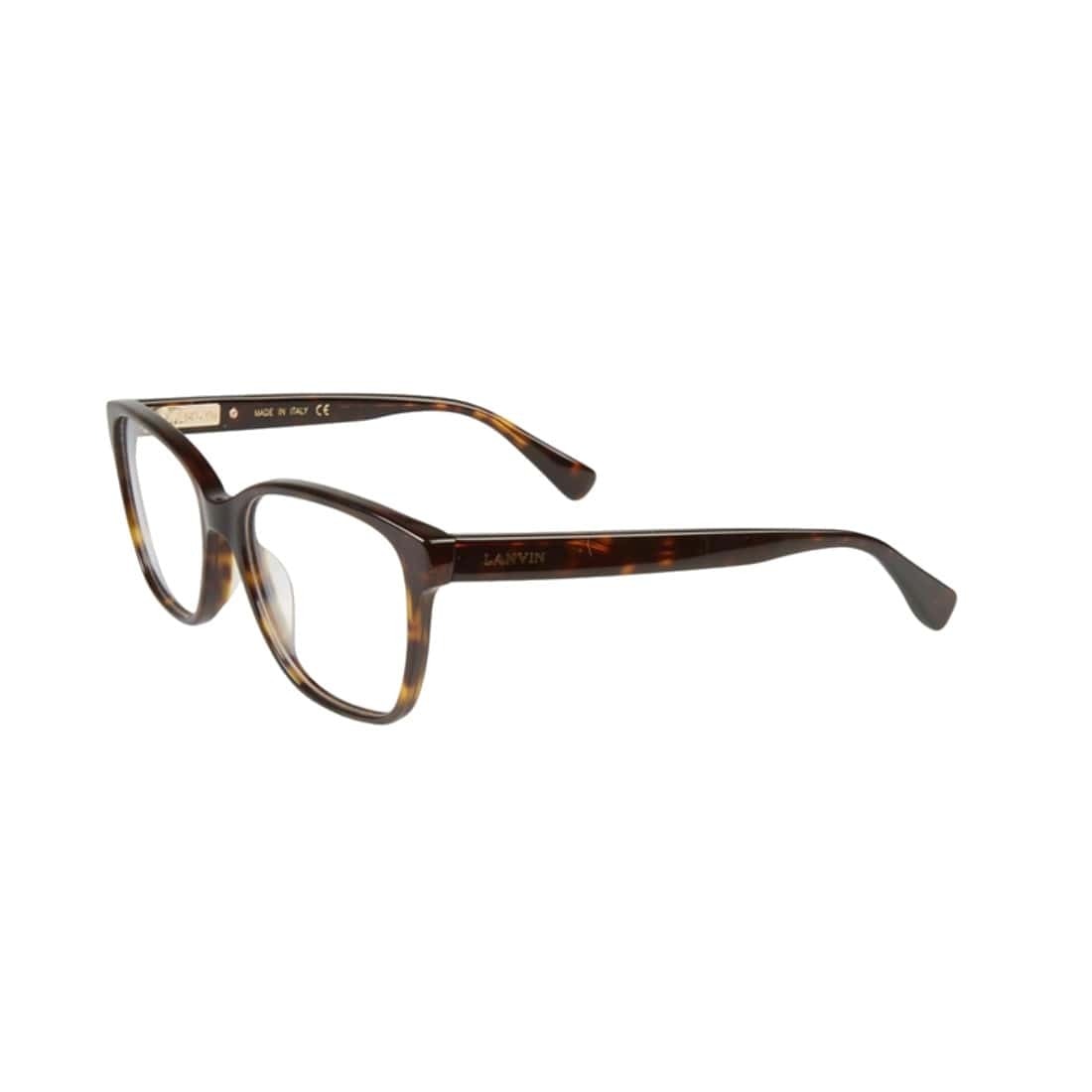Lanvin VLN 705M-0722 Tortoise Square Unisex Acetate Eyeglasses showcasing a stylish tortoise pattern and square lens shape.