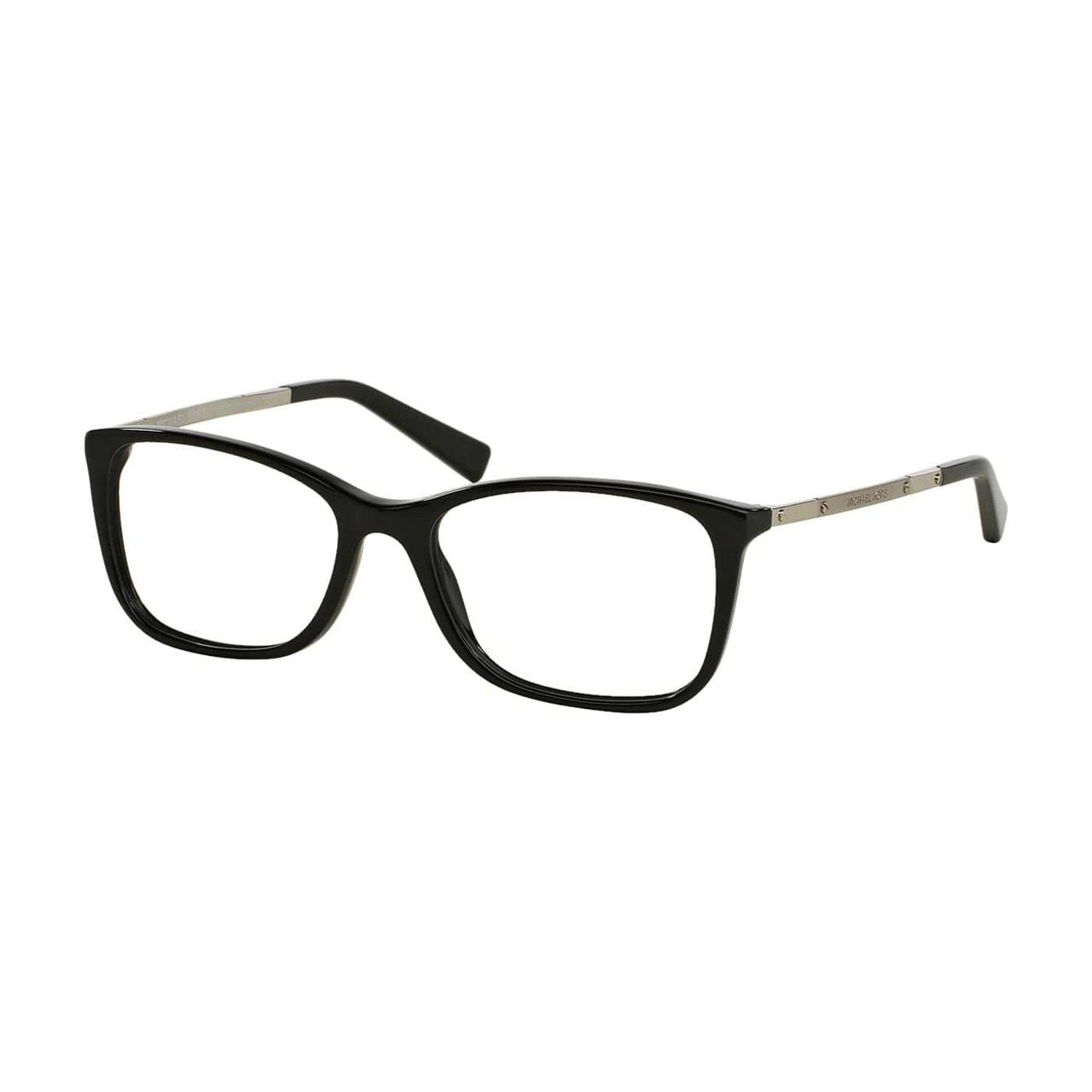Michael Kors MK 4016-3005 Antibes Black Square Women's Acetate Eyeglasses featuring a stylish black frame and square lenses.