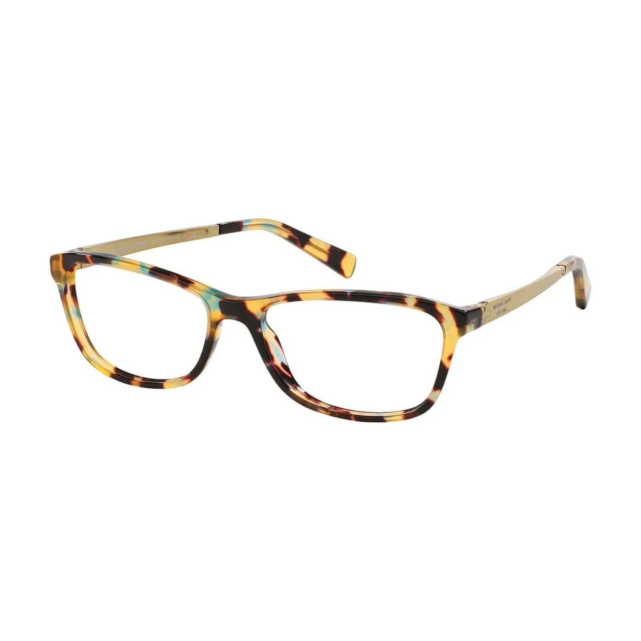 Michael Kors MK 4017-3031 Nevis Ocean Confetti Tortoise Rectangular Women's Eyeglasses showcasing a stylish full-rim design.