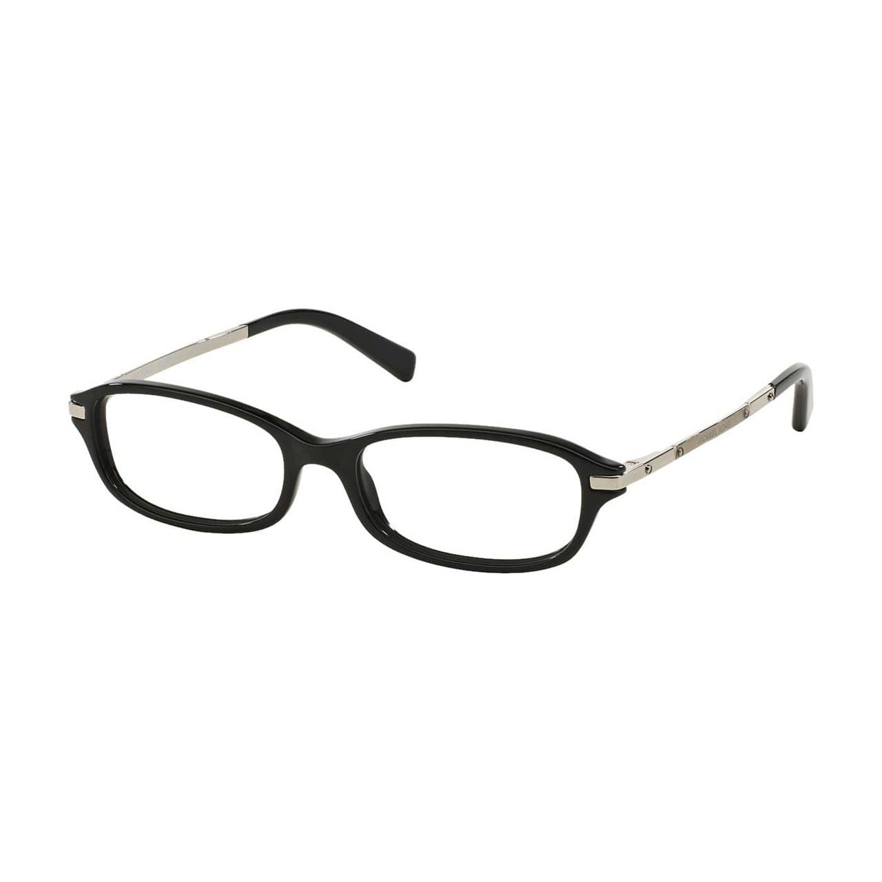 Michael Kors MK 4002-3005 Sardinia Black Rectangular Women's Metal Eyeglasses showcasing a sleek black metal frame and rectangular lenses.