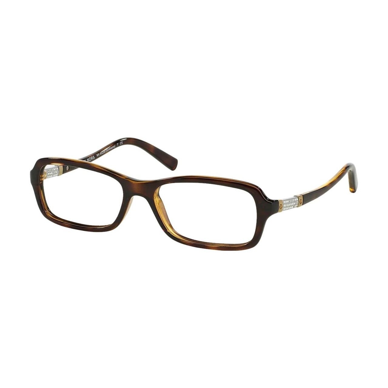 Michael Kors MK 4022B-3046 Quisisana Birch White Rectangular Women's Eyeglasses with a stylish full-rim design.