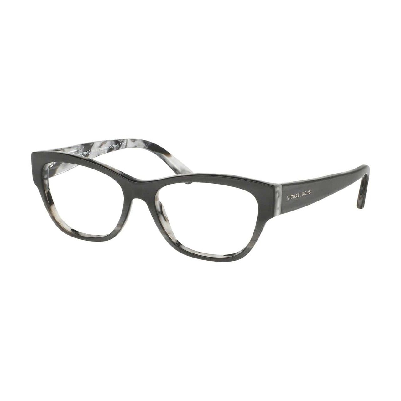 Michael Kors MK 4037-3211 Ylliana Black Horn Square Women's Acetate Eyeglasses showcasing a stylish full-rim design in black horn color.
