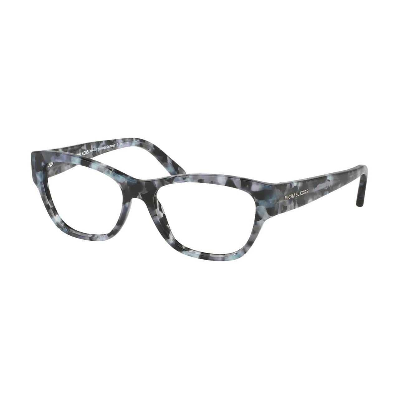 Michael Kors MK 4037-3214 Ylliana Black Mosaic Square Women's Acetate Eyeglasses with a stylish black mosaic frame.