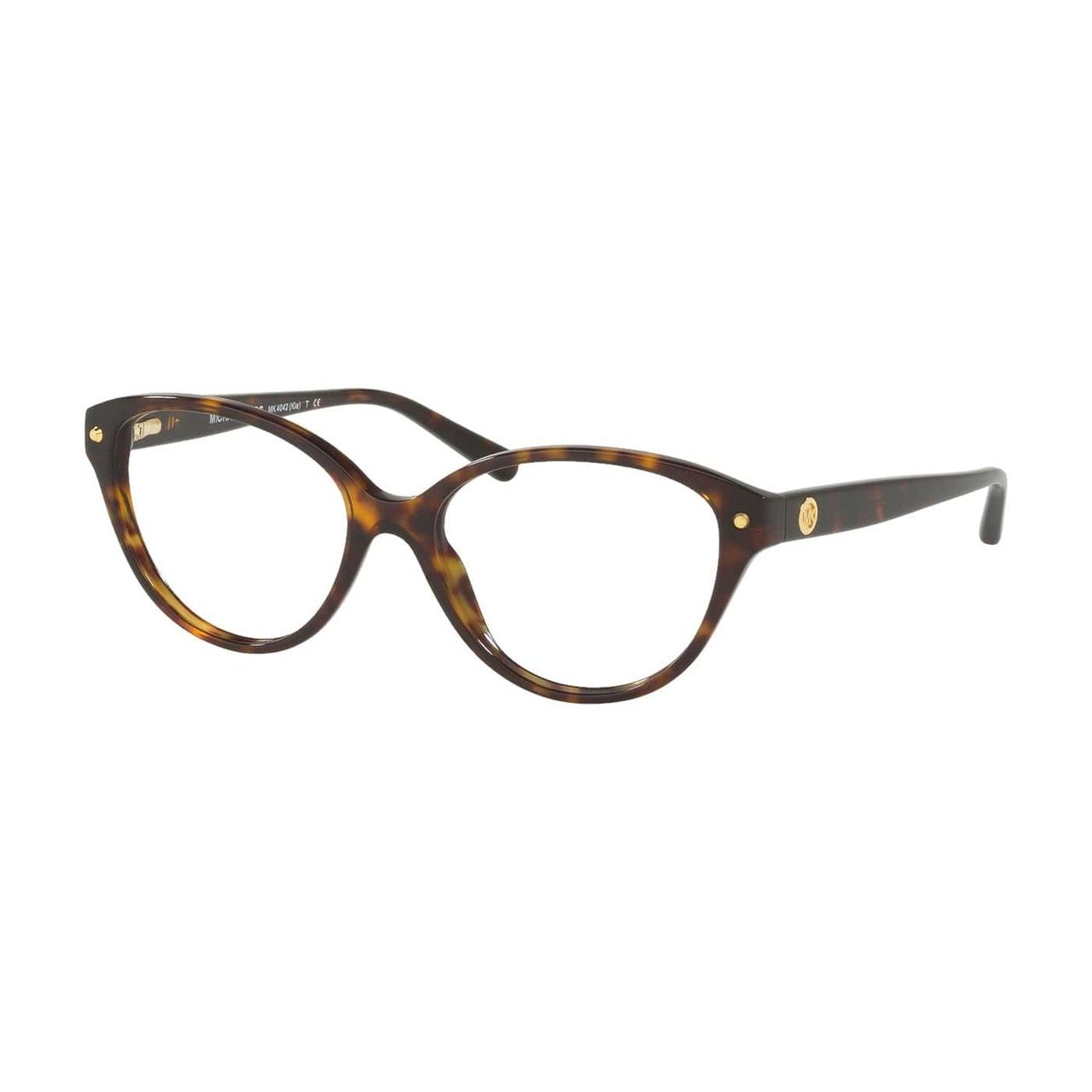 Michael Kors MK 4042-3006 Kia Dark Tortoise Cat-Eye Women's Acetate Eyeglasses showcasing elegant design and rich color.