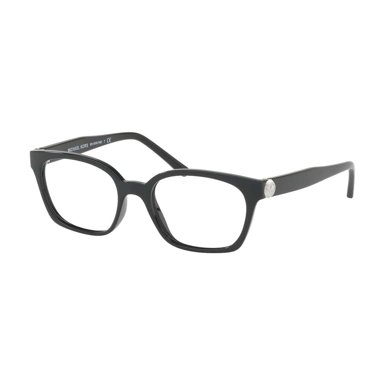 Michael Kors MK 4049-3177 Val Black Square Women's Acetate Eyeglasses showcasing a stylish full-rim design in black.