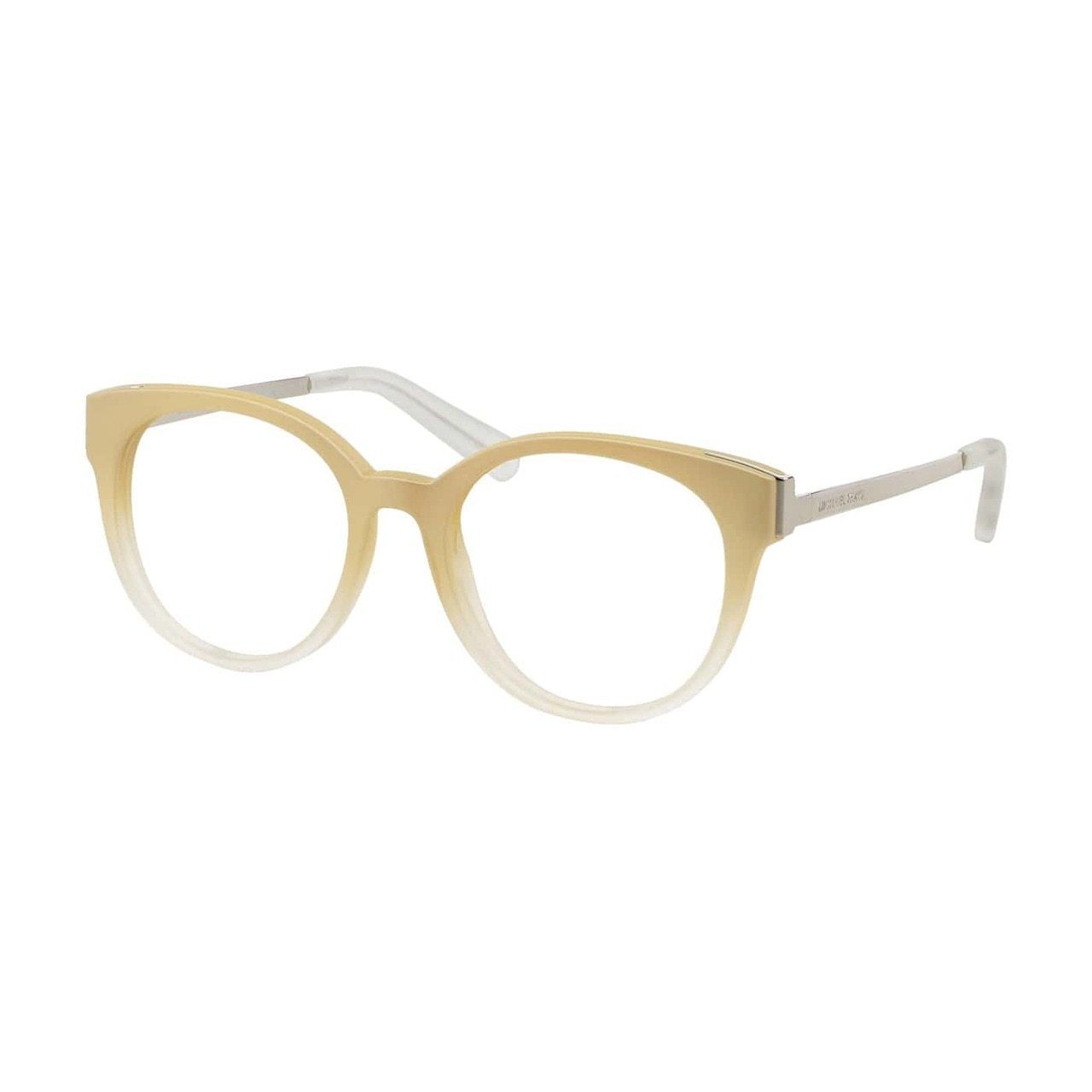 Michael Kors MK 8010-3038 Galicia Oak Crystal Round Women's Acetate Eyeglasses featuring a stylish round shape and elegant oak crystal frame.